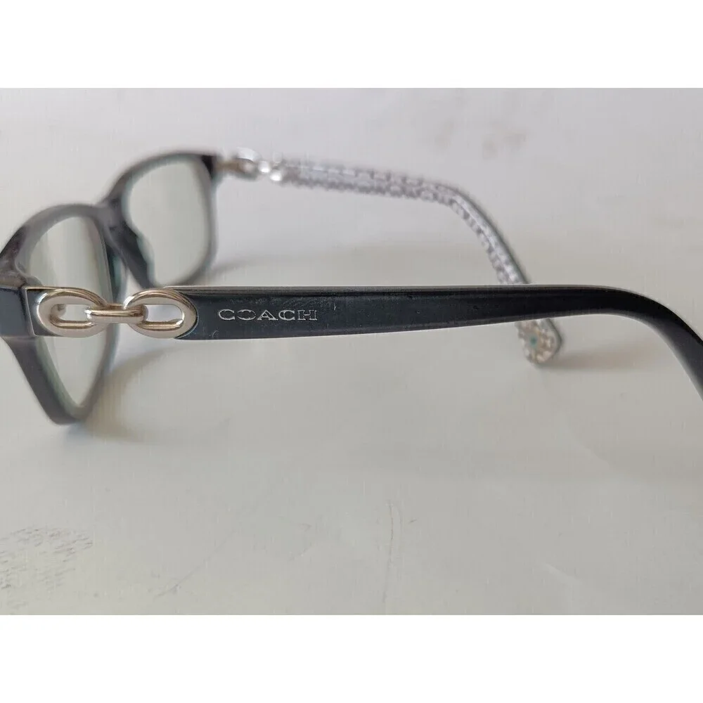 Coach HC6052 Fannie (5214) Black/ White Acetate Full Rim Eyeglasses Glasses
